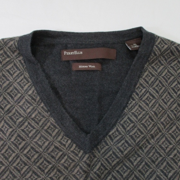 PERRY ELLIS Merino Wool Shirt Size XL - Picture 2 of 8